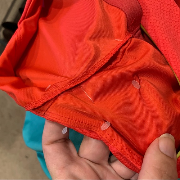 “Outride” Teal Layered Cycling Bra-Top Tank - Picture 6 of 10